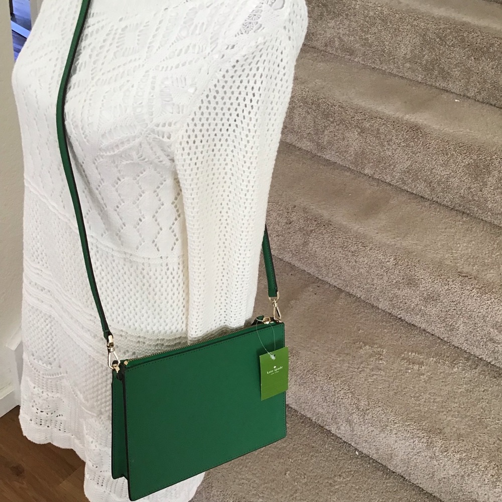 Kate Spade Cameron Zip Crossbody Zip Green Bean - Picture 6 of 8